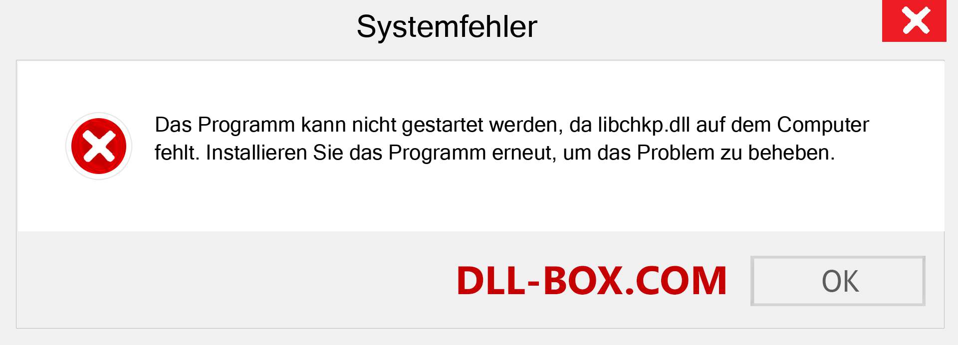 libchkp.dll-Datei fehlt?. Download für Windows 7, 8, 10 - Fix libchkp dll Missing Error unter Windows, Fotos, Bildern